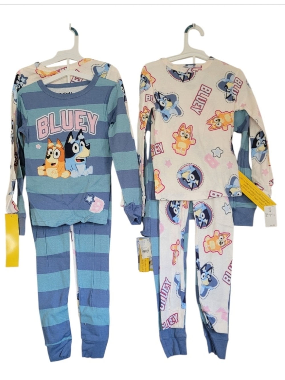 Bluey Kids' Blue Striped Pajama Set - Blue